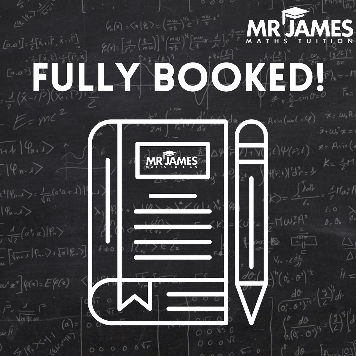 We are now fully booked in all areas and have a waiting list in operation. If you are interested in any of the services offered by Mr James Maths Tuition, please complete the waiting list form below and we will be in touch once a a space in your chosen area becomes available.