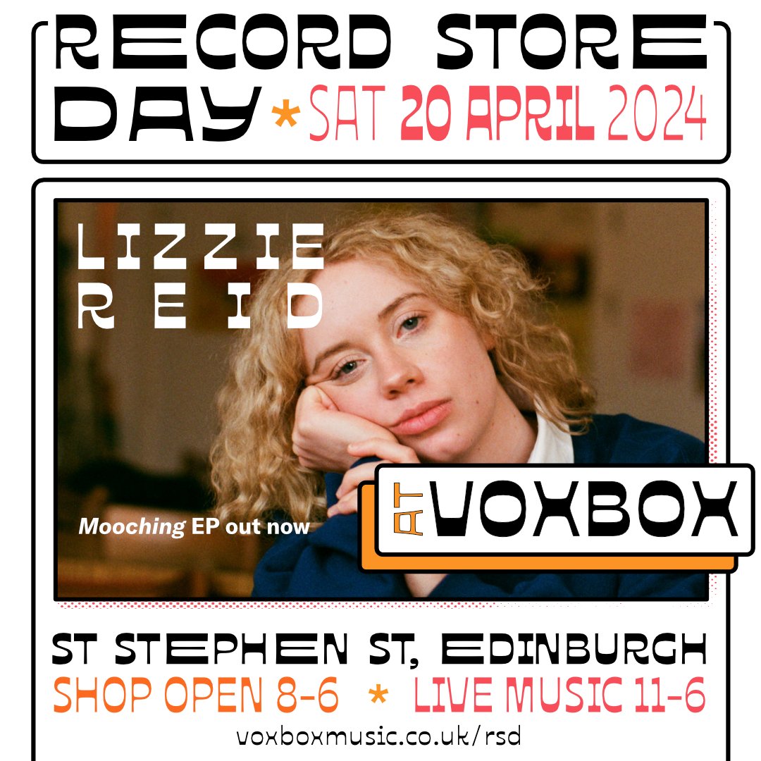 . @lizziereidmusic is one of Scotland’s most promising talents and she's kind enough to do a set for us at our free @RSDUK party. 20th April on St Stephen Street, Edinburgh. Event info and stage times: voxboxmusic.co.uk/rsd/ Debut EP, Cubicle, was released in 2021 via…