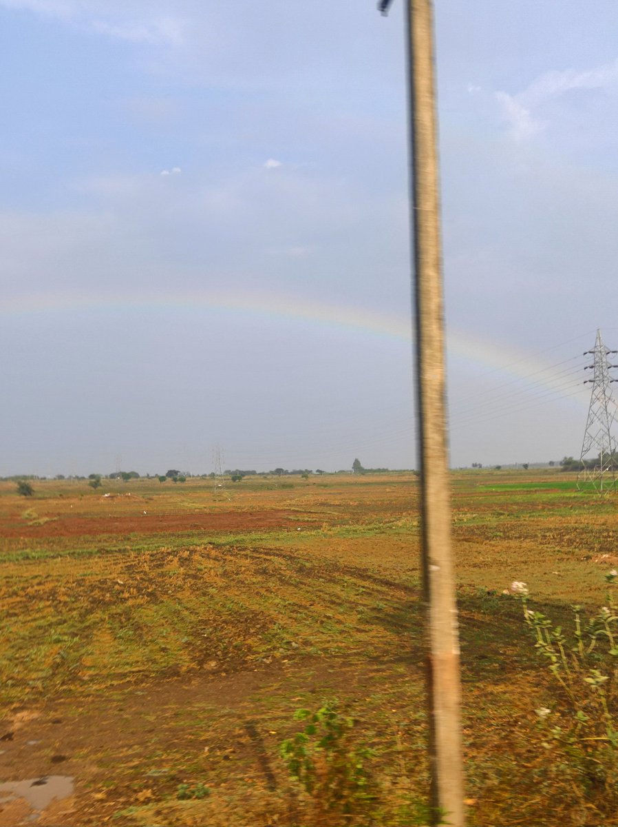 A thing of beauty & a sign of hope. Spotted near Davanagere about 10 minutes ago.