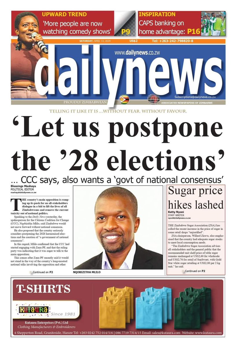 CCC call for postponing 2028 Elections is interesting.