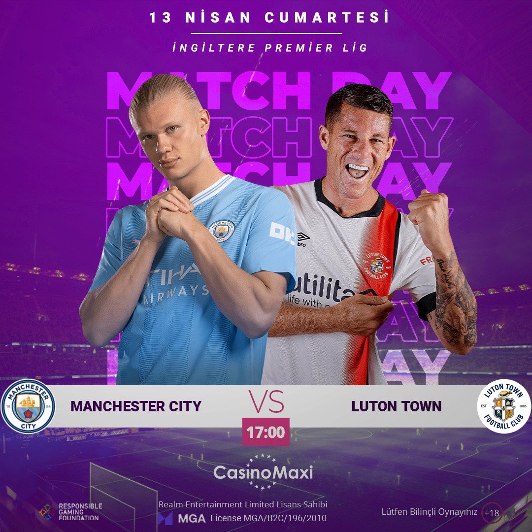 ⚔ Premier League'de puan kaybetme toleransı kalmayan Manchester City, Luton Town ile yeşil sahada buluşuyor! Maçın heyecanını sınırsızca yaşayacağın #CasinoMaxi oranları için hemen üye ol! Casino Maxi Giriş: bit.ly/3PkI9QX