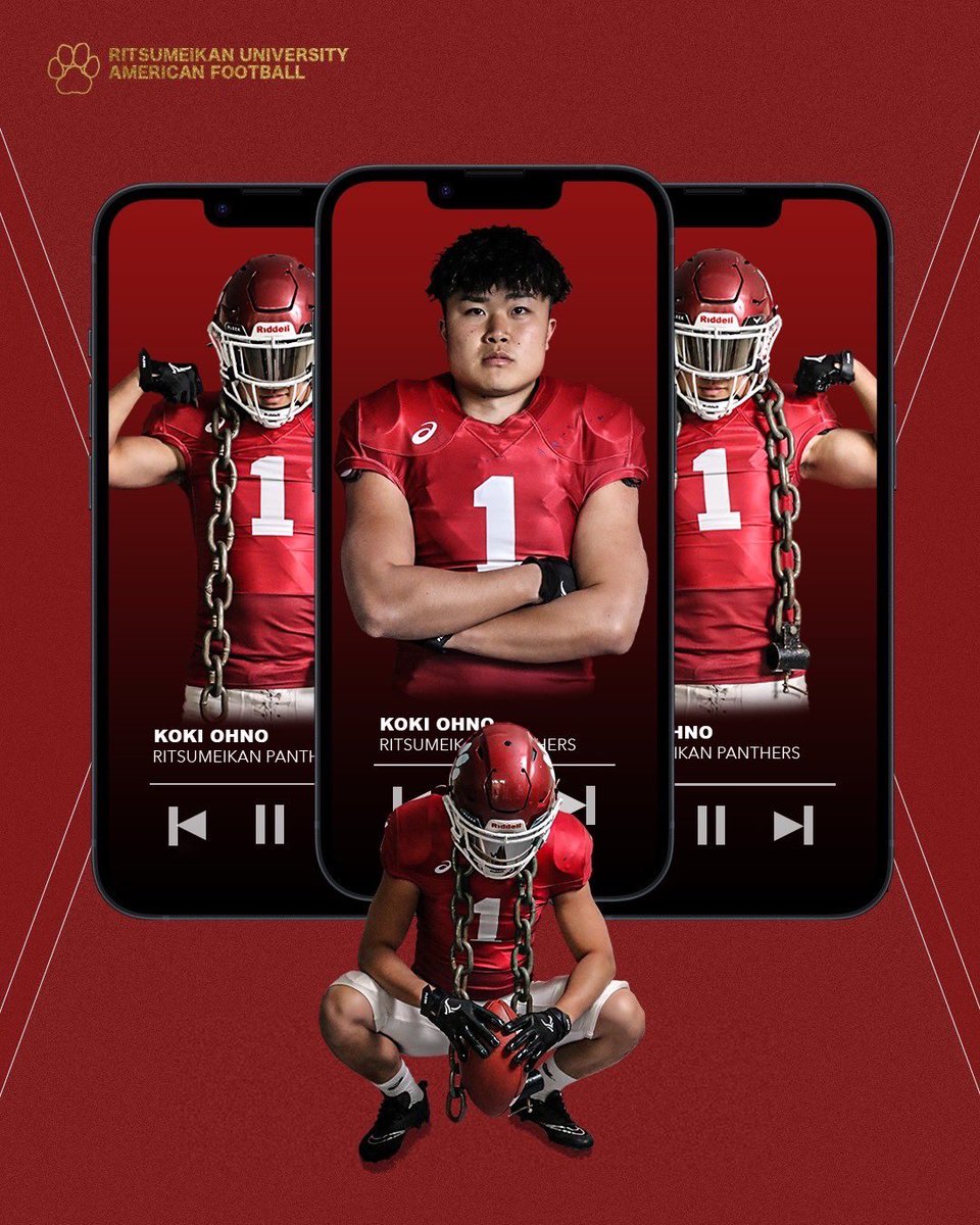 立命館パンサーズ　アメフト ハンドウォーマー 2024年度4回生紹介📱 WR編 #1 大野光貴 (立命館守山高校) #14 村越大世