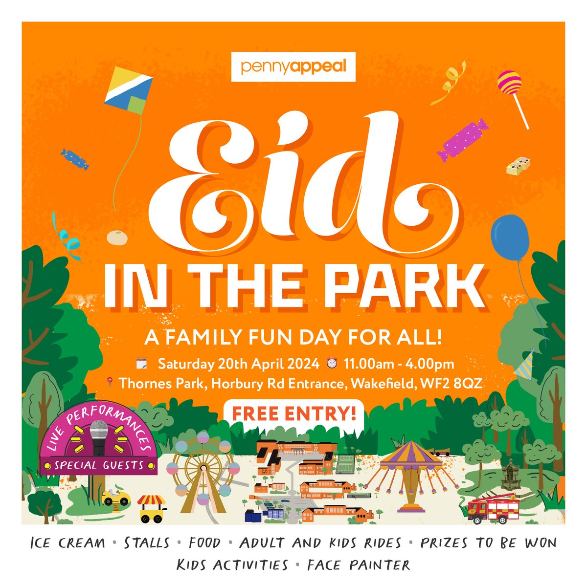 There’s just one week to go until our Eid-ul-Fitr extravaganza! 🤩 Join us from 11am next Saturday (20th April) for food, activities, and a whole lot of family fun. And the best part? It’s FREE! We can't wait to see you there! 🧡 #Eid #EidInThePark #Wakefield #Muslim