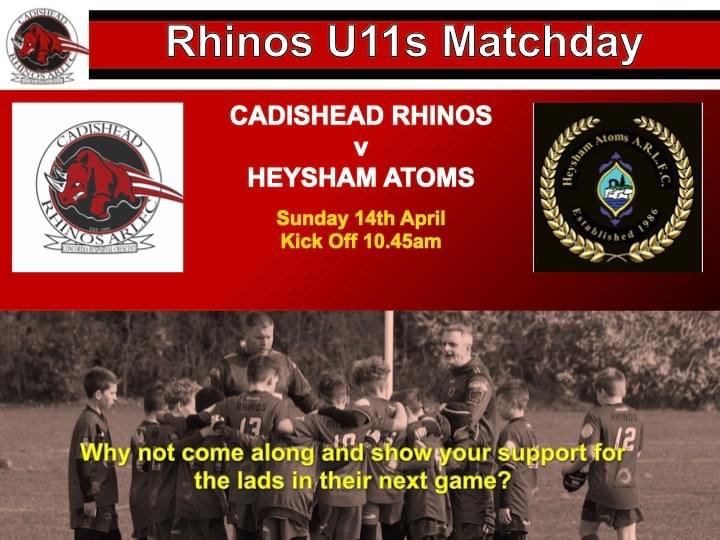 C’mon you Rhinos! @CadisheadRhinos