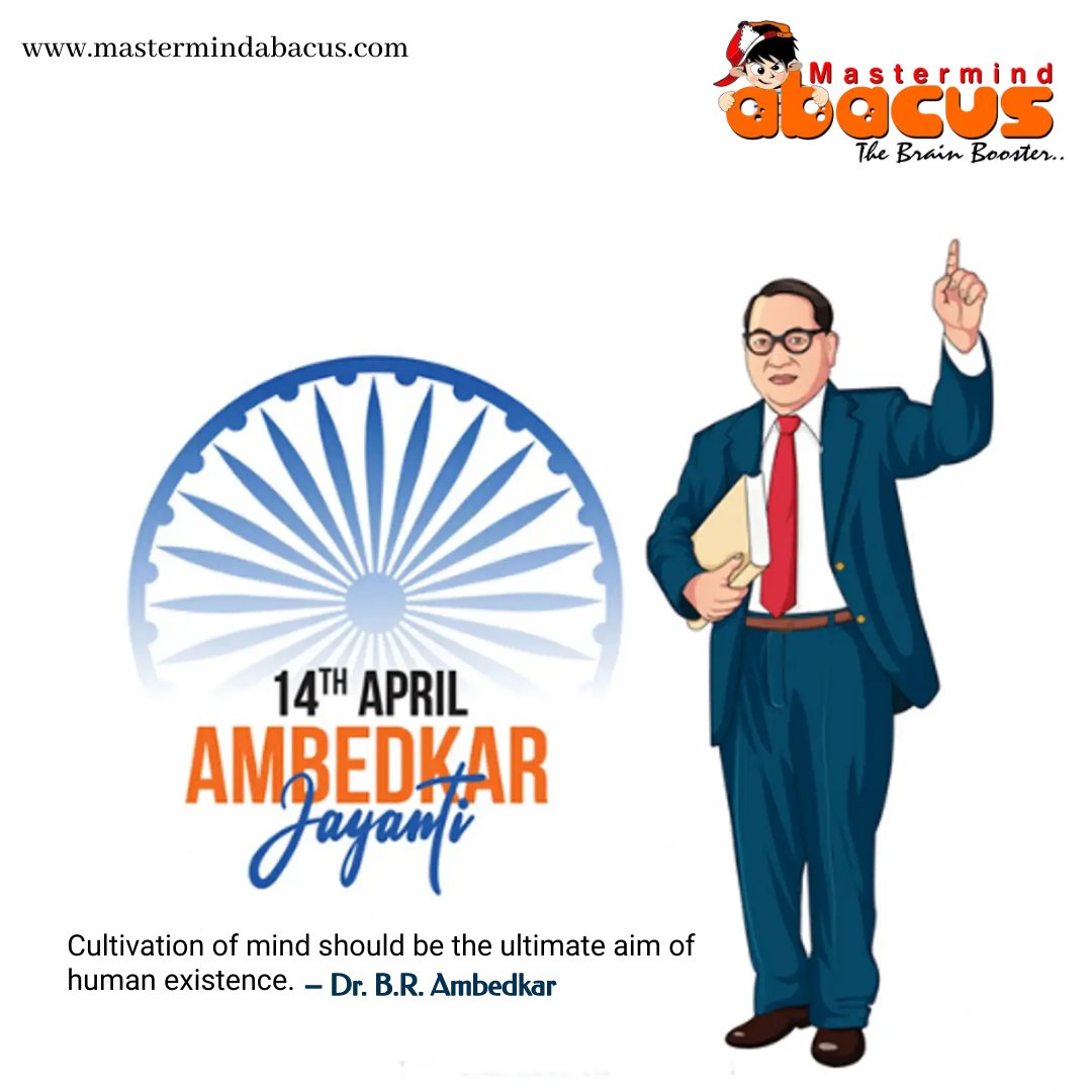 Remembering the master craftsman who was the architect behind our constitution. 𝐃𝐫. 𝐁. 𝐑. 𝐀𝐦𝐛𝐞𝐝𝐤𝐚𝐫 𝐉𝐚𝐲𝐚𝐧𝐭𝐢! #EmpowermentForAll #Ambedkarjayanti2024 #SocialJustice #AmbedkarJayanti #EqualityForAll #LegacyOfLeadership #ConstitutionalVisionary #mastermindabacus