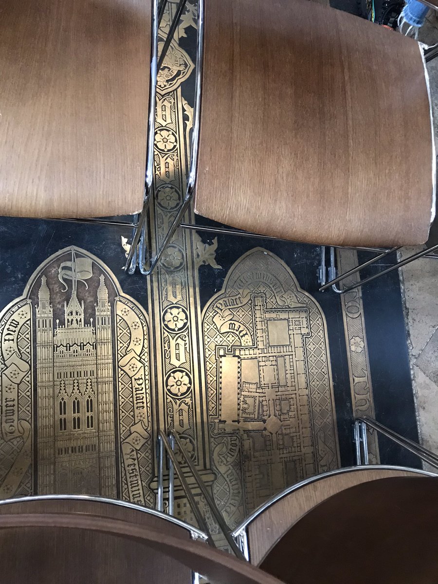 dustshoveller's tweet photo. I’m in Westminster Abbey and have seen Charles Barry’s grave for the first time IRL. Sadly obscured by chairs in the nave but you can just about see the elevation of the Victoria Tower @UKParlArchives and groundplan of the @UKParliament #MrBarrysWar https://t.co/4MOTaq4Zuo