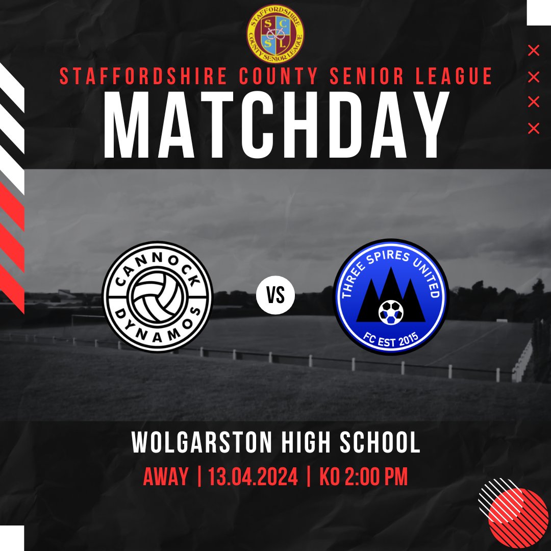 Three Spires United (@threespiresutd) on Twitter photo 🔵⚪️⚽️ MATCHDAY ⚽️⚪️🔵
On the road today as the team travel to top of the league, Cannock Dynamos.
🏟️ Away
🆚 Opposition: Cannock Dynamos
🕒 Kick-off: 2:00pm
<a href="/staffscountysl/">Staffordshire County Senior League</a>
<a href="/CannockDynamos/">Cannock Dynamos F.C.</a>
🔵⚽️ UTS ⚽️🔵 🔵⚪️⚽️ MATCHDAY ⚽️⚪️🔵
On the road today as the team travel to top of the league, Cannock Dynamos.
🏟️ Away
🆚 Opposition: Cannock Dynamos
🕒 Kick-off: 2:00pm
<a href="/staffscountysl/">Staffordshire County Senior League</a>
<a href="/CannockDynamos/">Cannock Dynamos F.C.</a>
🔵⚽️ UTS ⚽️🔵