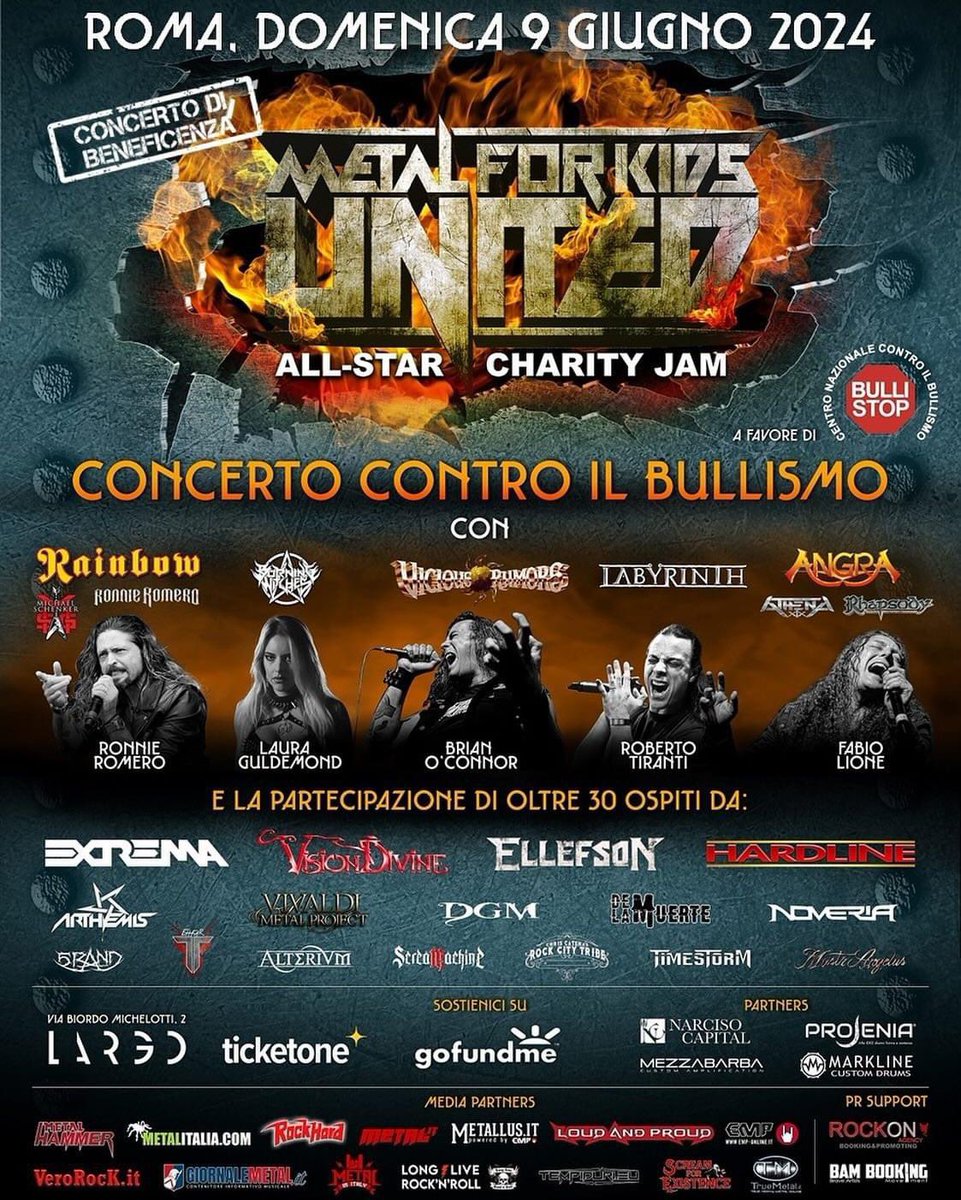 Looking forward to play at @MetalForKidsUn1 charity event!
Roma, ci vediamo il 9 giugno!🤘🎸❤️‍🔥🇮🇹
#metalforkidsunited #metal #hardrock #charityevent #roma #rome #italia #italy #guitar