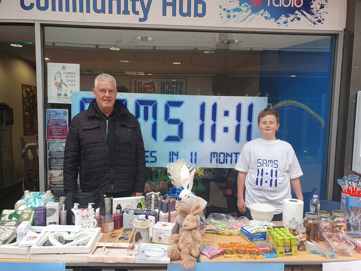 Super Sam. Come and see 11 year old Sam Jones today who has a charity stall outside the ATTFE Community Hub in the Idlewells. Same has raised over £6500 for various local good causes. Today he is raising money to buy presents for children on the children's ward at King's Mill…