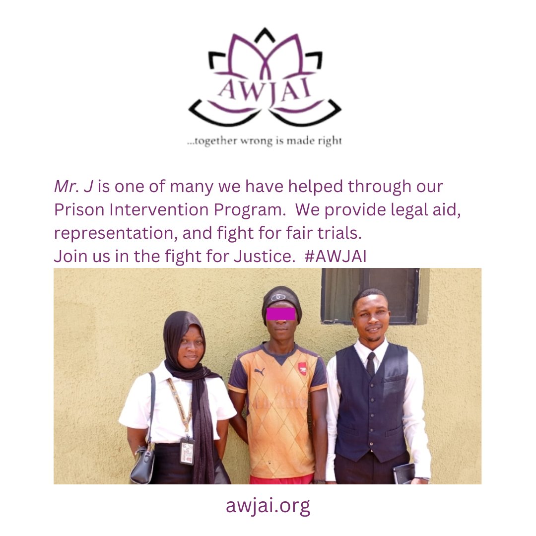 FROM BARS TO STARS! Mr J sees light, thanks to our legal aid fight. Join us as we make things right! #AWJAI #LegalAid #JusticeForAll