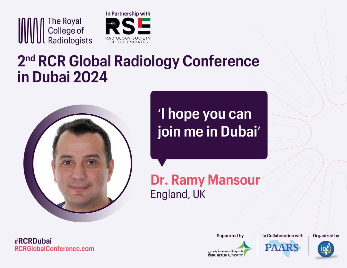 I'm delighted to be speaking at the RCR 2nd Global Radiology Conference Dubai 2024.  

I will be talking about many faces of vertebral haemangioma on Saturday 20th April 

I hope you can join me in Dubai. 
 
REGISTER NOW bit.ly/4asWzti   
 
#RCRDubai