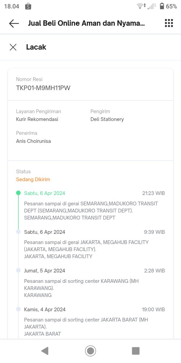 jojoeanimation's tweet photo. @JNECare apapun paket lewat JNE pasti lelet kecewa. Pakai expedisi lain udh sampai sebelum lebaran. JNE sampai sekarang belum sampai @jntexpressid @sicepat_ekspres malu sama expedisi yang lain cepet semua https://t.co/TjsvSUIxoA
