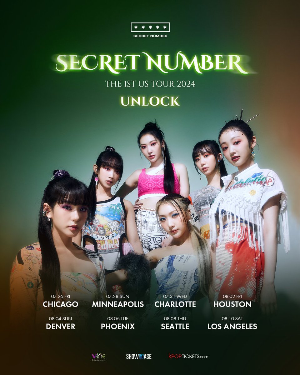 kpopworldontour's tweet photo. SECRET NUMBER announces the "UNLOCK US Tour"

#SECRET_NUMBER #시크릿넘버 @5ecretNumber https://t.co/8h6YVSG1Vh
