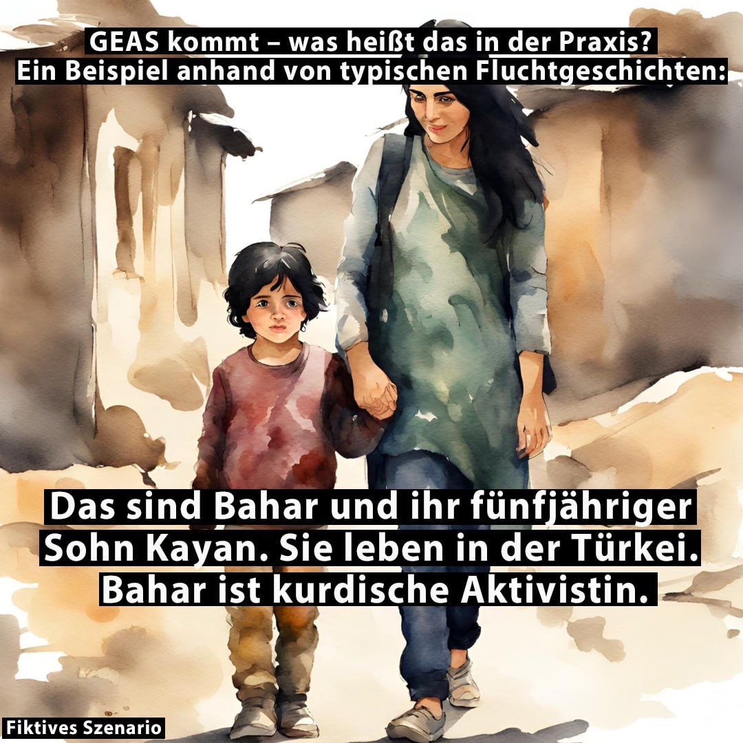 ProAsyl's tweet image. Was #GEAS für Geflüchtete bedeuten wird? Das machen wir mit der Geschichte von Bahar* deutlich - ein fiktives Szenario, das aber zukünftig Realität werden kann. 

Mehr Hintergründe: proasyl.de/news/geas-refo…
#StopGEAS