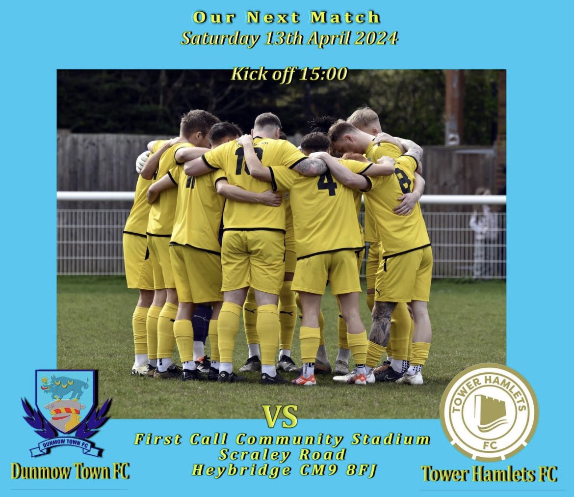 Game Day The #Royals    are at home to @TowerHamletsFC ⏰ 15.00 🏟️@officialswifts Firstcall Community Stadium 📍 Scraley Road ,CM9 8FJ 💷 £5 Adults.2.50 concessions