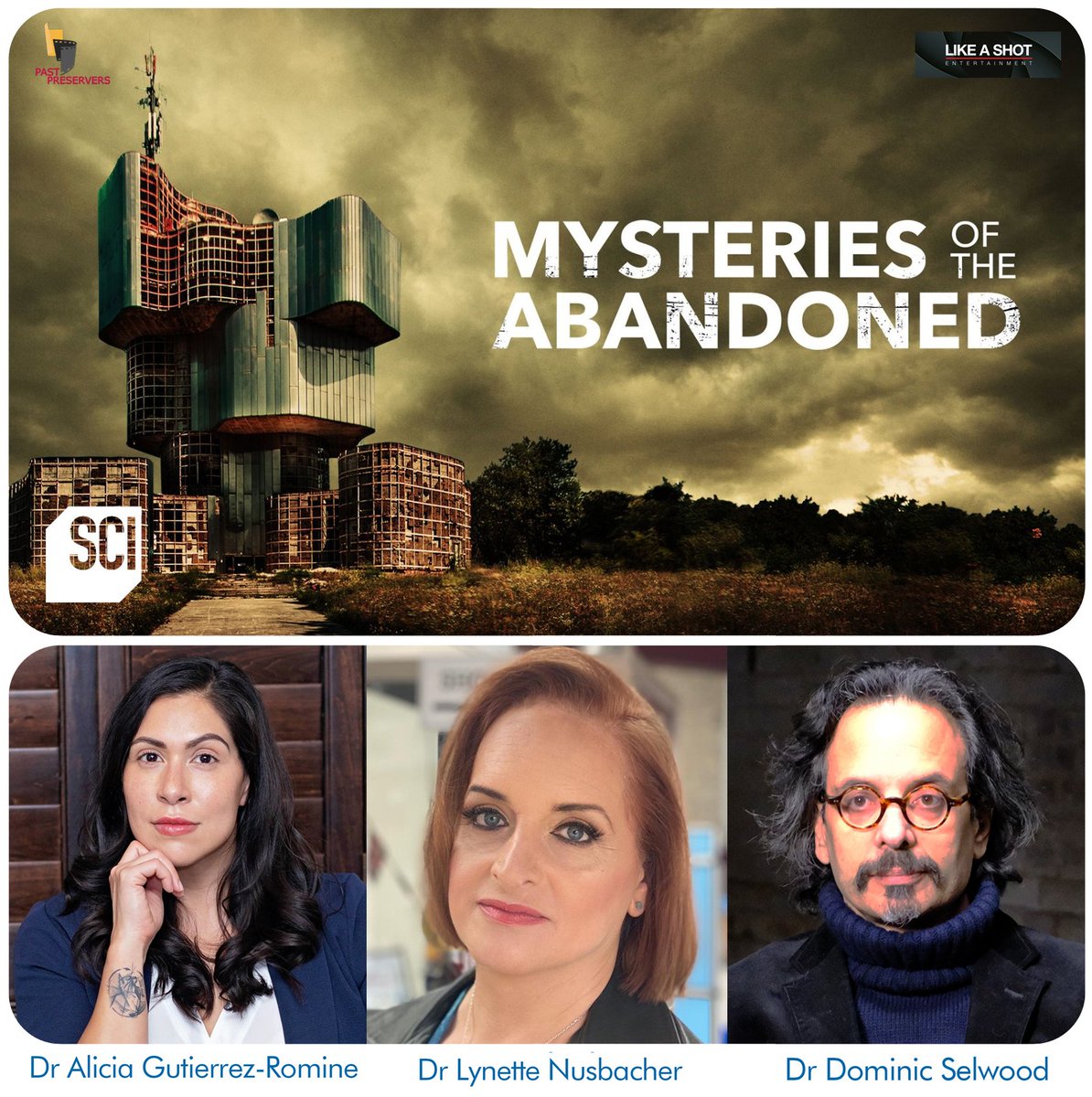 All new episodes of #MysteriesoftheAbandoned with Past Preservers experts Alicia, Lynette & Dominic on the @ScienceChannel !