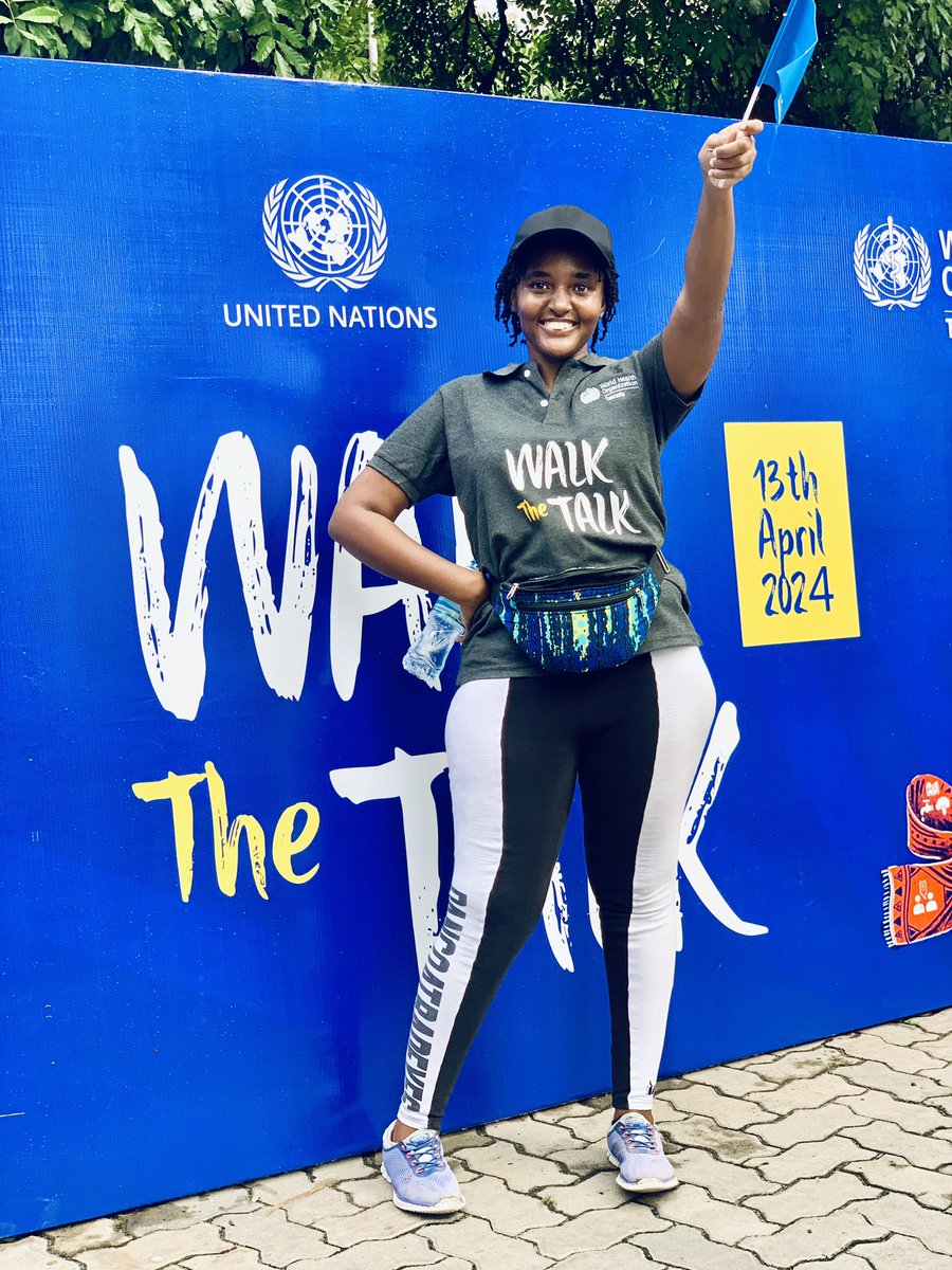 First Stop today #WalkTheTalk 👣 Thank you @WHO_Tanzania Concluding #WorldHealthDay with 10km; KNOW YOUR NUMBERS! #DaktariMwandishi