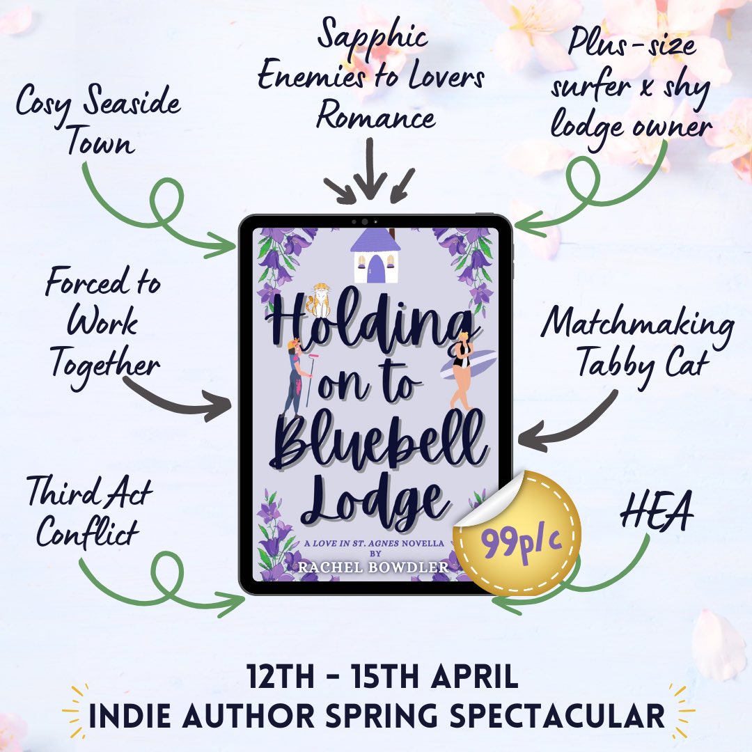 HOLDING ON TO BLUEBELL LODGE includes: 🪻sapphic enemies to lovers romance 🌊 cosy seaside town 🏄 plus size surfer x shy lodge owner 🪻 forced to work together 🐈 matchmaking tabby cat 🪻 third act conflict 🪻 HEA Just 99p/c! a.co/d/3HuE0IM