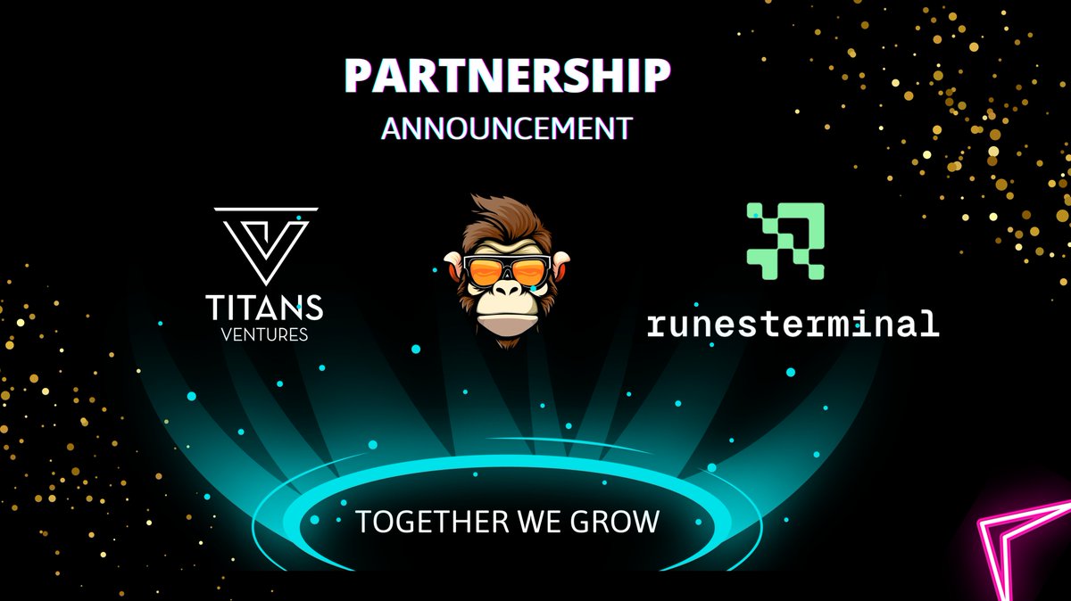 💥Exciting Collaboration Announcement! We are thrilled to reveal a groundbreaking partnership, as @runes_terminal, the first-ever launchpad for the #Runesprotocol, is joining forces with @Titans_ventures, a leading investment fund and top incubator for blockchain projects in
