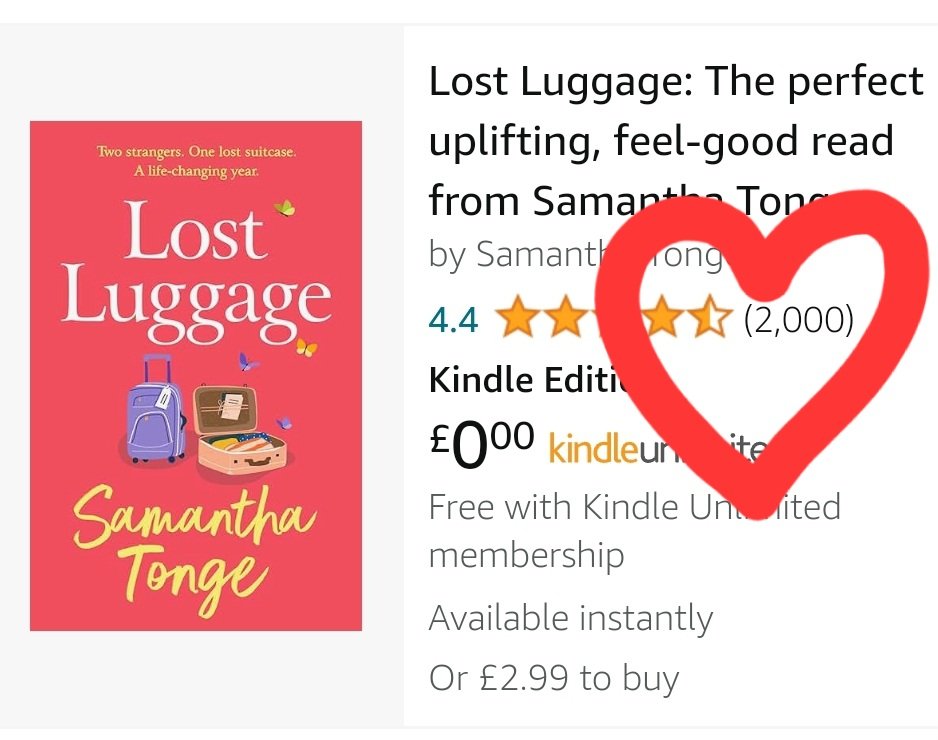 2000 reviews/ratings now for this uplifting read about how a piece of lost luggage turns Dolly's life around! Thanks to everyone who's left one❤️