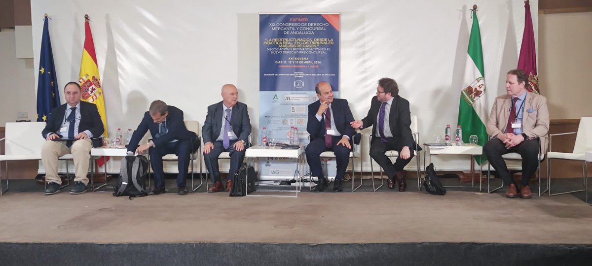 EXFIMER's tweet photo. Queda clausurado el XIX CONGRESO DE DERECHO MERCANTIL Y CONCURSAL DE ANDALUCÍA.
Nos vemos el año que viene en nuestro XX aniversario con la misma ilusión e intentando dar la mejor formación a los profesionales del sector mercantil y concursal. #NOSVEMOSENANTEQUERA
#EXFIMER https://t.co/0zY9aa53Sp