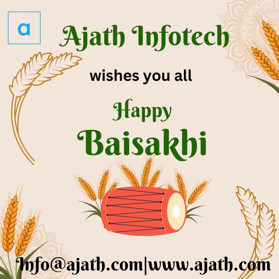 May the coming year bring you only success and happiness. May your sorrows be diminished and your joys multiplied. Happy Baisakhi.

#BaisakhiFestival  #mobiledev  #mobileapplication  @Ajathinfotech #development