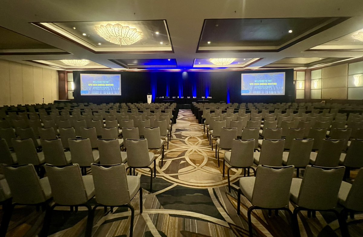 Good morning, Miami! The stage is set for the  #pedsrad extravaganza at SPR 2024. Starts in less than an hour! @SocPedRad