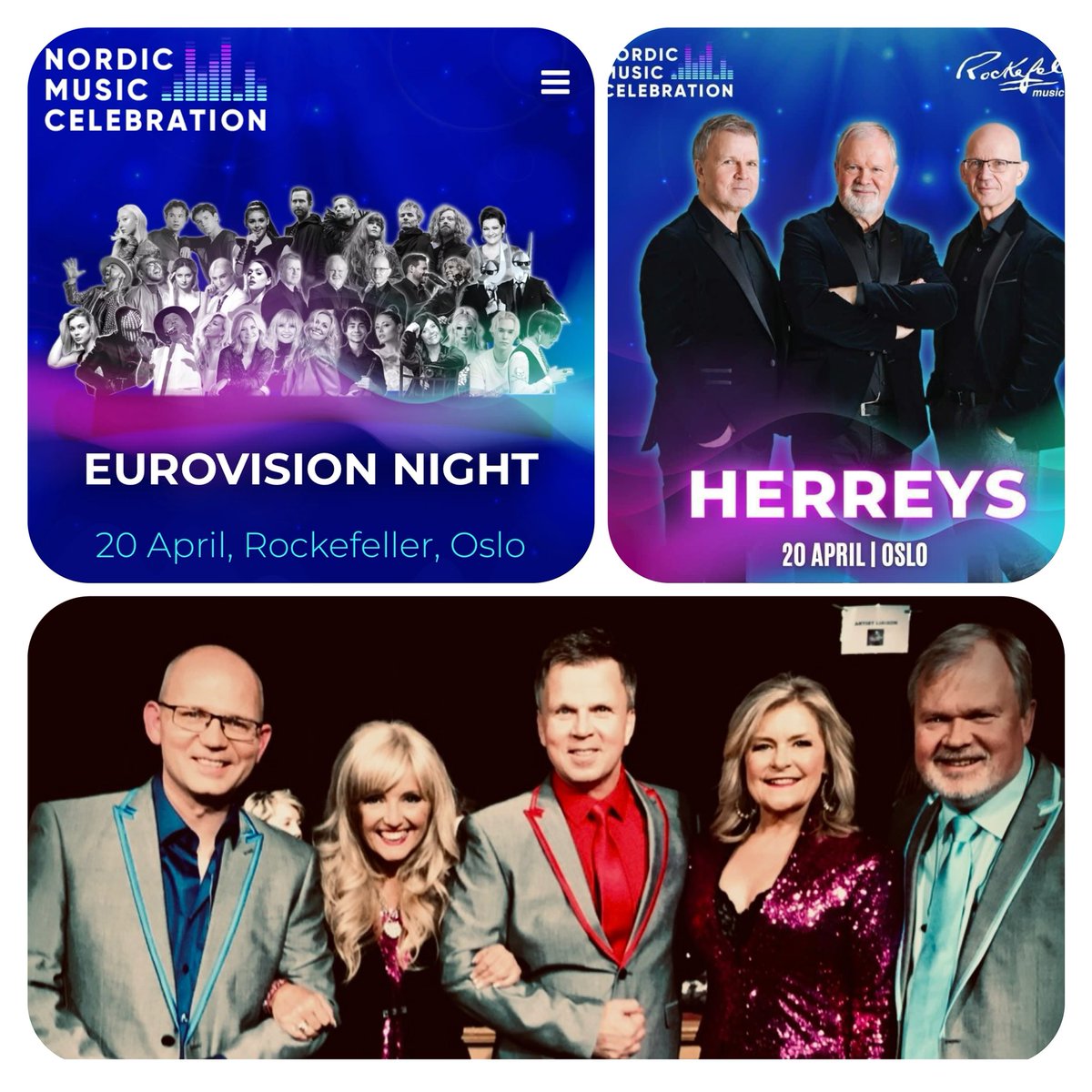 Nästa vecka fortsätter vårt jubileumsår. Oslo och Eurovision Night på schemat. #Herreys40 #Diggiloo40 nordicmusiccelebration.com