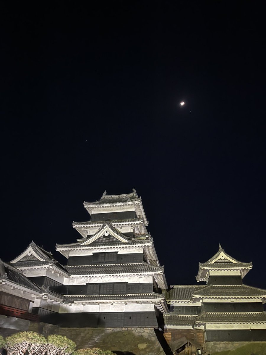 松本城夜桜見物

人が凄いので迷子注意⚠️
天守閣と三日月
開けた空にオリオン座が素敵でした

#松本市