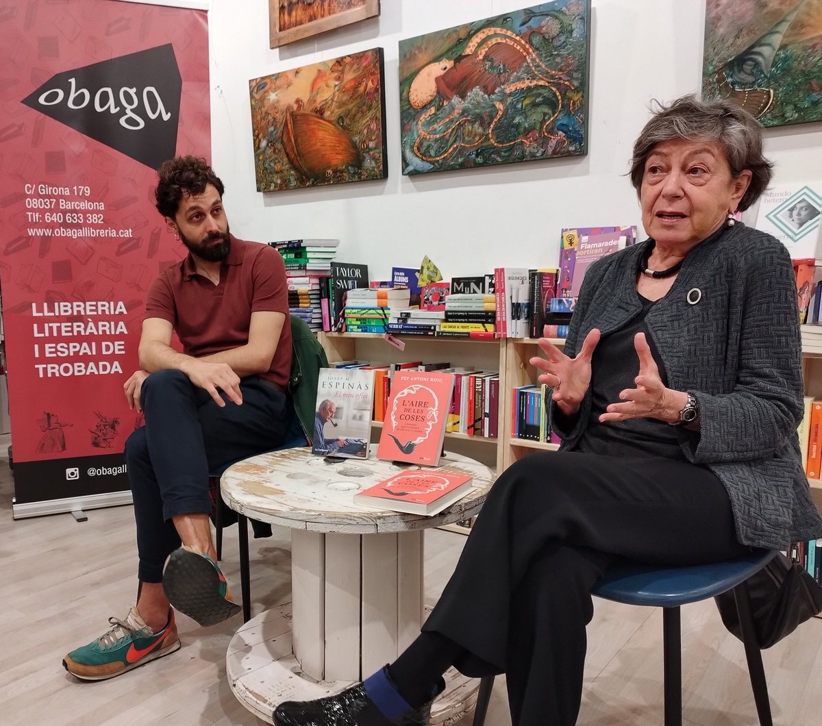 La Bea Porqueres i en @quadern_tactil ens han regalat una matinal magnífica parlant de 'L'aire de les coses', el llibre on el Pep Antoni Roig es troba amb el Josep Maria Espinàs.