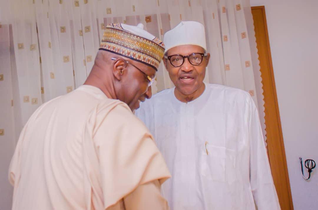 Former Secretary to the Government of the Federation, Mr. Boss Mustapha, paid a Sallah Homage to his former boss, former President Muhammadu Buhari yesterday, at his residence in Daura, Katsina State.