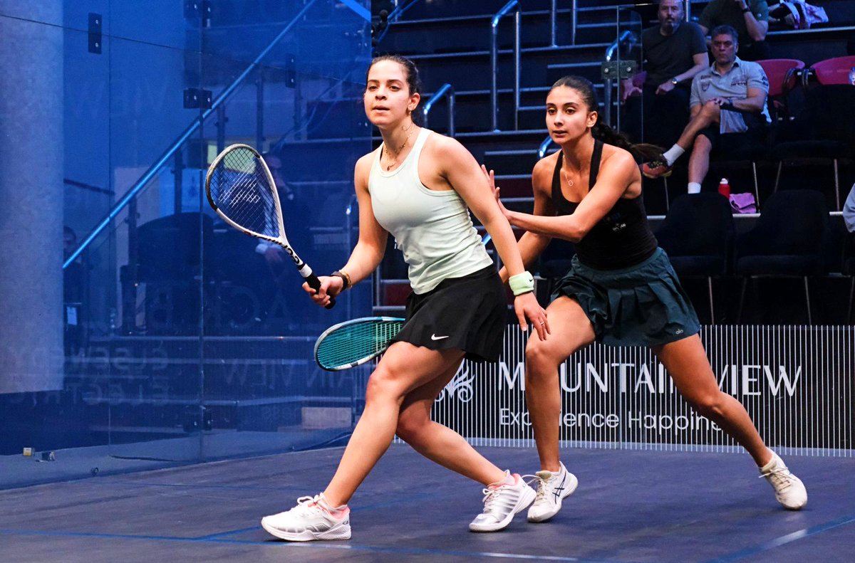 So close for Hana, but it's @rowanelarabyy who reaches the quarters ... W R2 : [5] Rowan Elaraby (Egy) 3-2 [9/16] Hana Ramadan (Egy) 11-13, 12-10, 13-15, 11-8, 11-9 (64m)