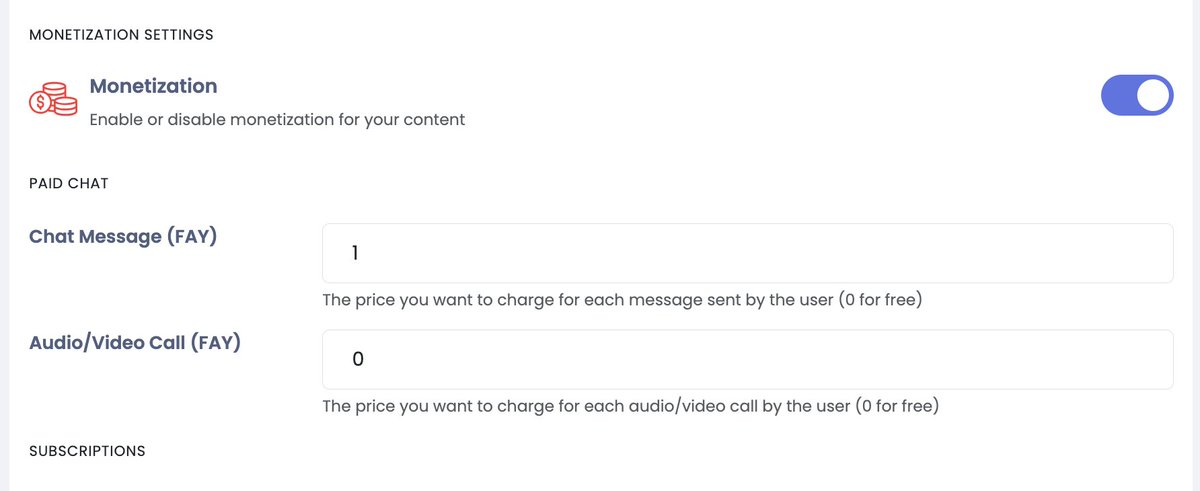 Frenzay has got cool updates now including #paidchat feature, isnt it cool? You can specify how many $FAY you want to charge per message 🙂