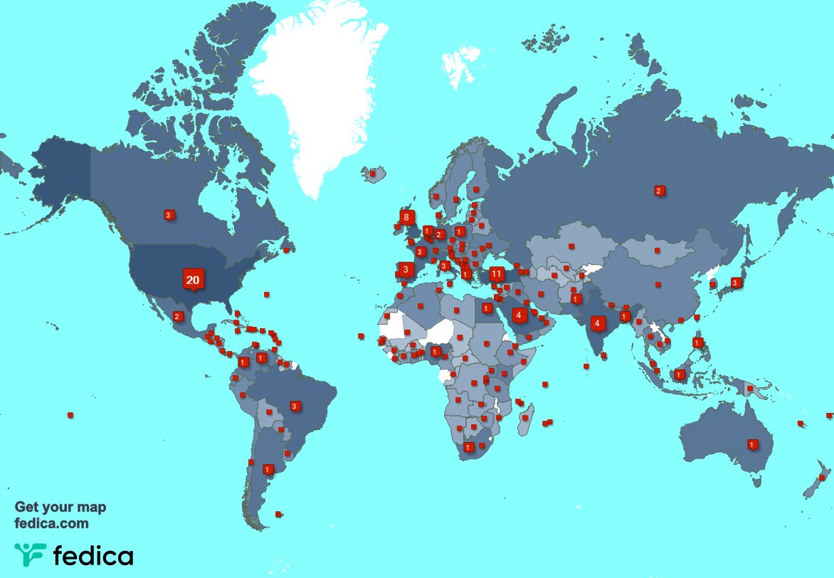 I have 53 new followers from Egypt, and more last week. See fedica.com/!MBBoraBora