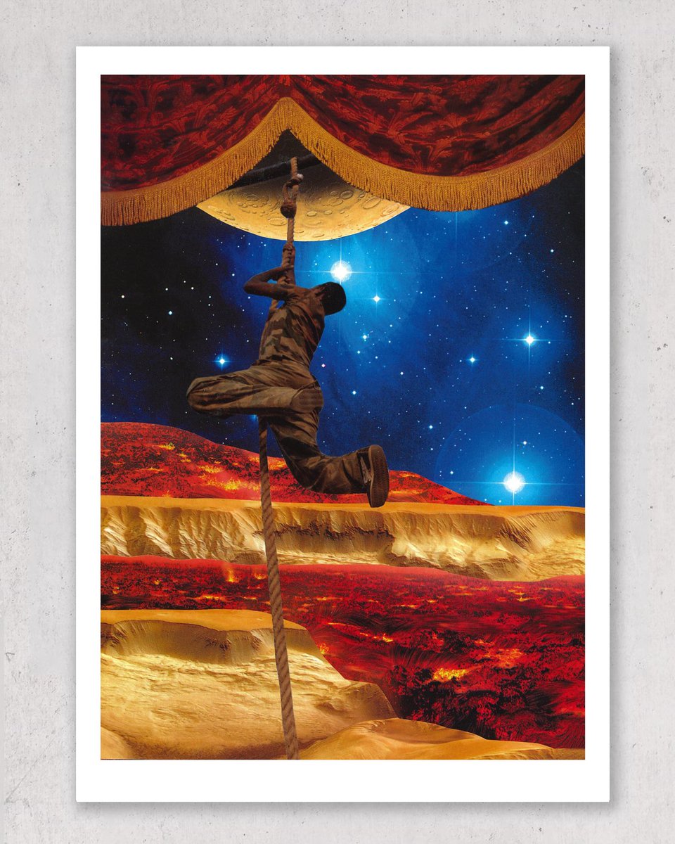 Featuring ‘LIFE’S A DRAMA’ hand-cut collage art print