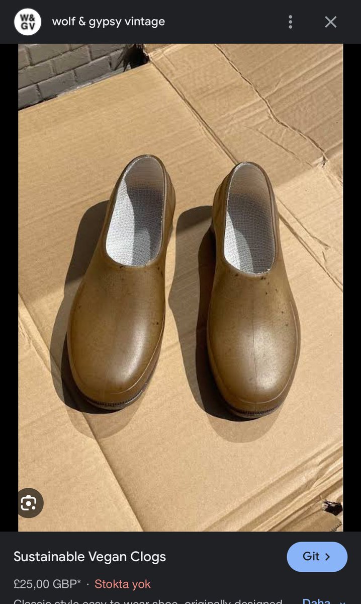 Köye gittiğimde dedemin bize aldığı o lastik ayakkabı.. 25pound.. stokta yok… wowww