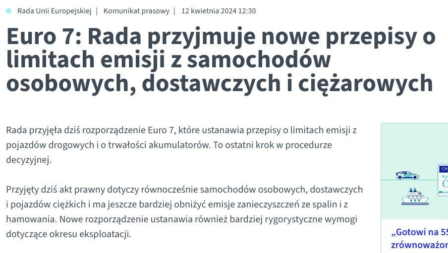 Wczoraj Rada ostatecznie zatwierdziła trzy ważne elementy Europejskiego Zielonego Ładu: - dyrektywę budynkową #EPBD; - dyrektywę o emisjach przemysłowych (IED) oraz rozporządzenie o utworzeniu portalu dotyczącego emisji przemysłowych (IEP); - rozporządzenie Euro 7, które…