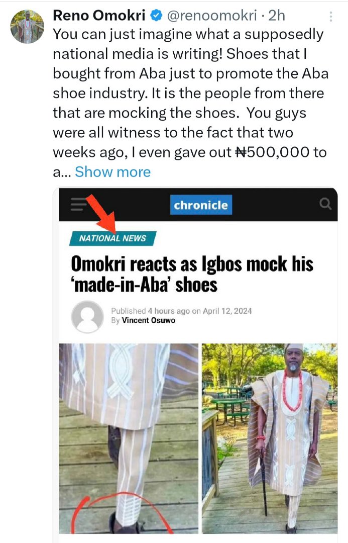 Disregard the nonsense, this shoe is not Aba made, we produce more superior shoes than this 😂 the Enwe deliberately want to de-market  Biafra made shoes. I am happy the message penetrated the mkpi @renoomokri