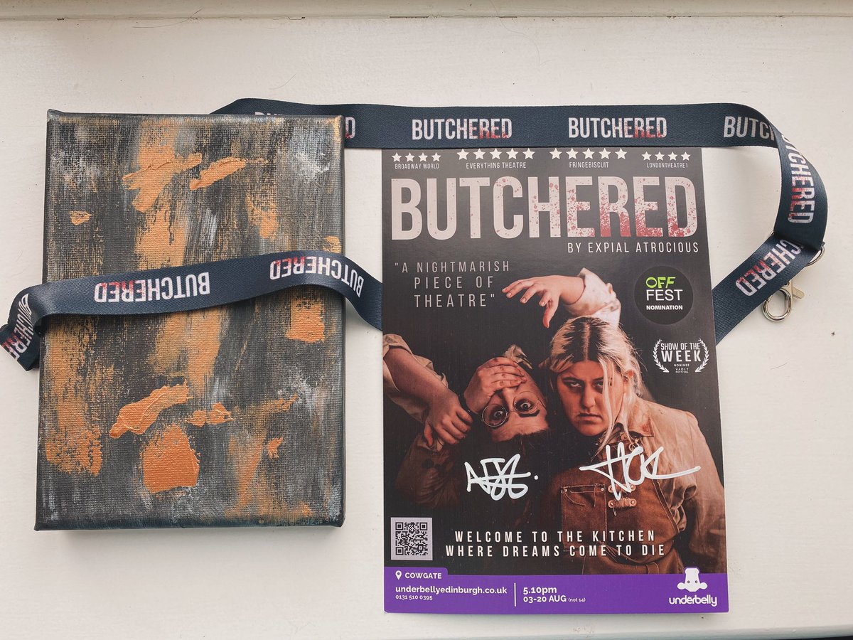 Split Infinitive (@splittheatre) on Twitter photo It’s always so lovely to see our friends at <a href="/ExpiAtro/">EXPiAL ATROCiOUS</a> but it’s even lovelier when we get signed copies of their #Butchered #merch!! We also love our one of a kind piece of art they painted for us!! Thank you so much!! We look forward to seeing you on the road again soon! #collab It’s always so lovely to see our friends at <a href="/ExpiAtro/">EXPiAL ATROCiOUS</a> but it’s even lovelier when we get signed copies of their #Butchered #merch!! We also love our one of a kind piece of art they painted for us!! Thank you so much!! We look forward to seeing you on the road again soon! #collab