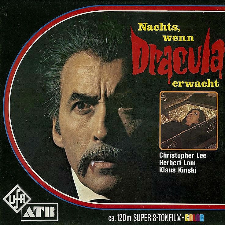 Gernan Super 8 box art for #JessFranco's #CountDracula (1970) #ChristopherLee #HerbertLom #KlausKinski #MariaRohm