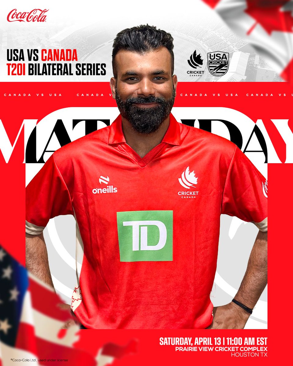 Tune into the final showdown between Canada and USA as they prepare for the 5th T20i match! Watch it live on Cricket Canada Youtube at 11:00 AM EST 👇 youtube.com/live/nk-vLz1xz… #cricketcanada #canvsusa #t20