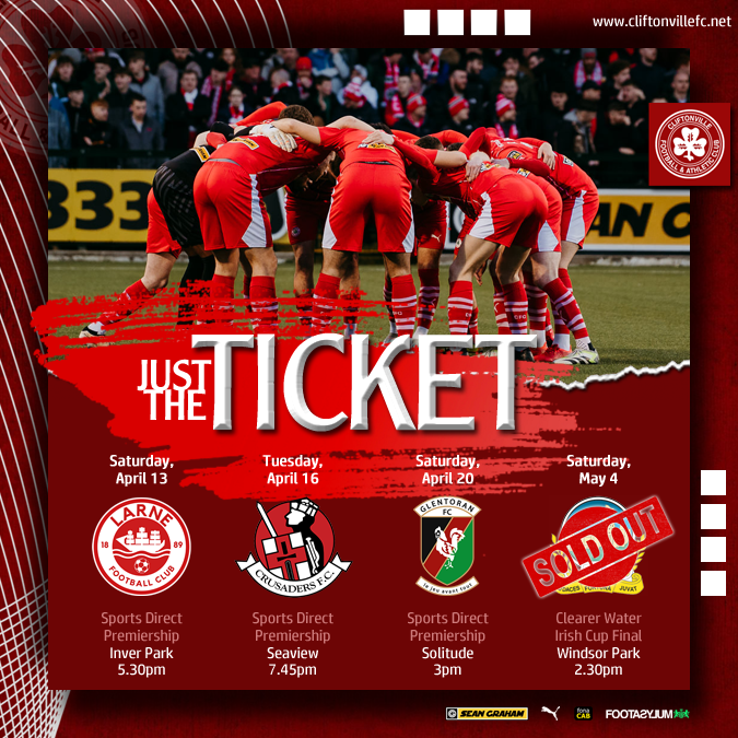 🎟 In the countdown to kick-off this evening, supporters are provided with a handy guide to ticketing for a series of upcoming fixtures. ➡️ cliftonvillefc.net/2024/04/13/tic…