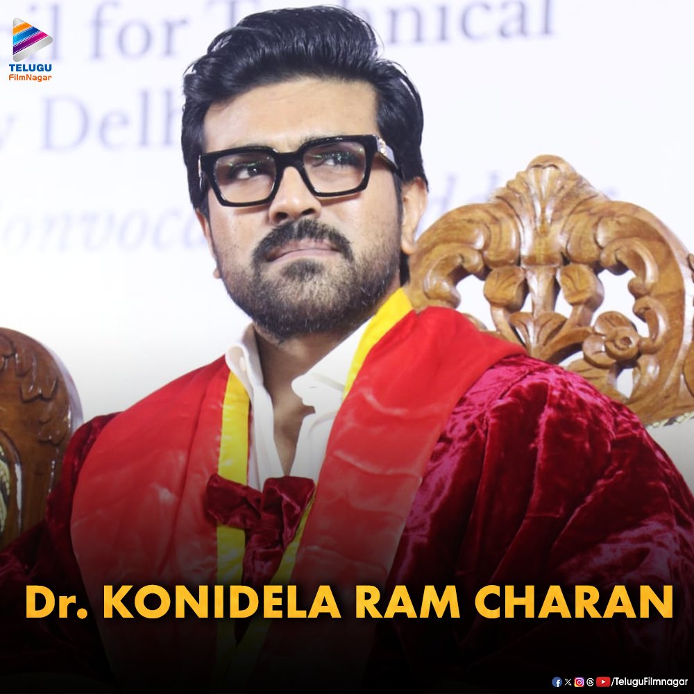 Honourable Dr. Konidela @AlwaysRamCharan 🎓🔥 #DrKonidelaRamCharan #RamCharan #GameChanger #RC16 #RC17 #TeluguFilmNagar