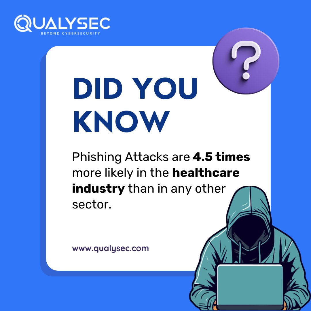 QualySec offers solutions to secure medical devices. To learn more click: qualysec.com/services/healt… 𝗖𝗮𝗹𝗹 𝗨𝘀: +𝟵𝟭 𝟴𝟲𝟱 𝟴𝟲𝟲 𝟯𝟲𝟲𝟰 𝗘𝗺𝗮𝗶𝗹 𝗨𝘀: 𝗰𝗼𝗻𝘁𝗮𝗰𝘁@𝗾𝘂𝗮𝗹𝘆𝘀𝗲𝗰.𝗰𝗼𝗺 #MedicalDeviceSecurity #Cybersecurity #DataProtection #healthcareDeviceIndustry