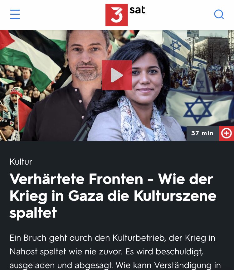 Ha! 3sat hat @sabanurcheema und @MeronMendel filmisch begleitet und ein lohnendes Porträt geschaffen. Die beiden veröffentlichten zuletzt bei uns „Frenemies. Antisemitismus, Rassismus und ihre Kritiker*innen“. Zur Sendung: 3sat.de/kultur/kulturd… Zum Buch: verbrecherverlag.de/shop/frenemies…