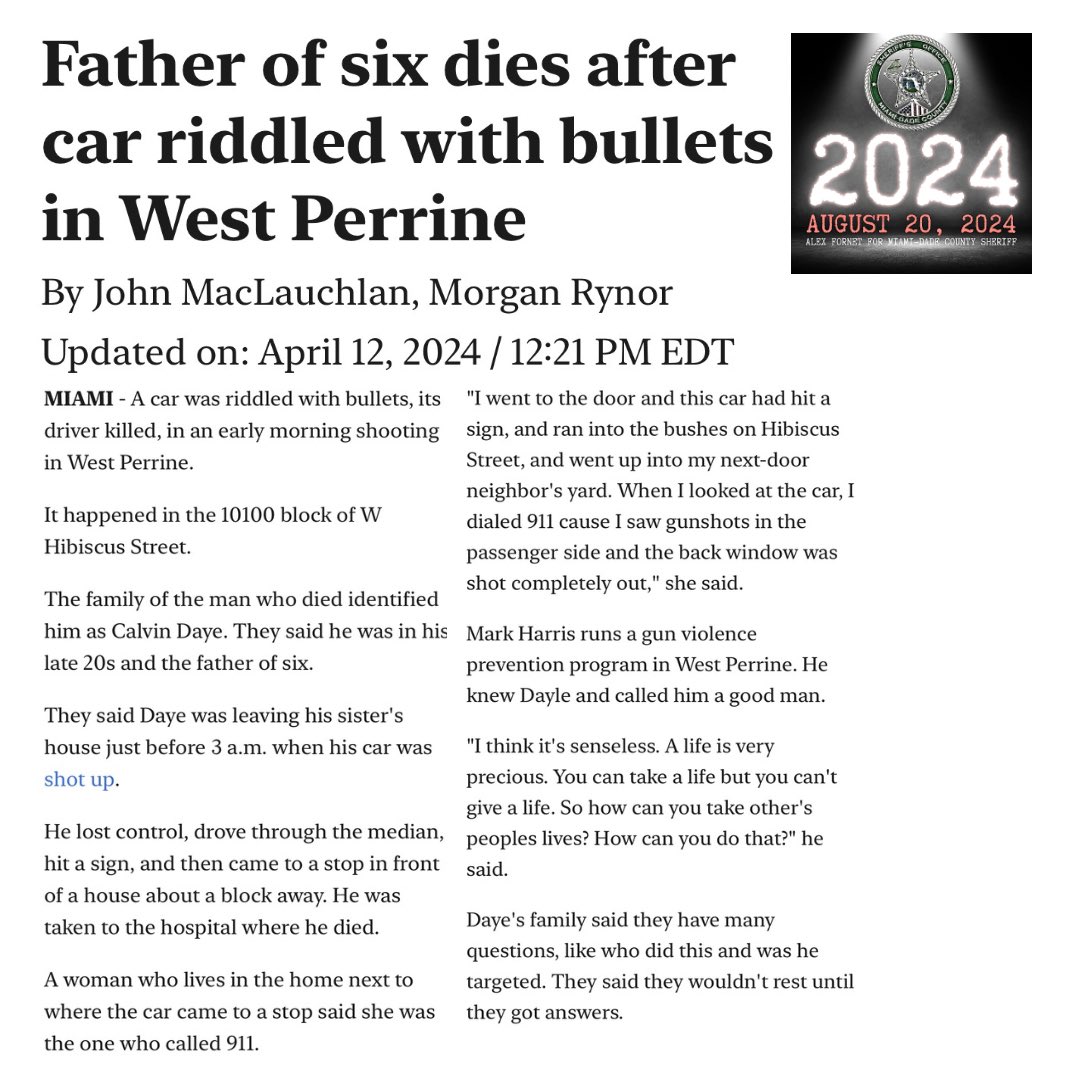 #ANOTHERMURDER #ANOTHERSHOOTING #MURDERERSMIAMI #MURDERSMIAMI #TRAININGMIAMIDADE #DANGERONDUTY #MIAMI #MIAMIDADE #MIAMIDADECOUNTY #CRIME #NEWSHERIFFINTOWN #THELAWANDORDERSHERIFF #CRIMESTATSMIAMI #STATSDONTLIE #LAWANDORDERSHERIFF #TEAMSHERIFF cbsnews.com/amp/miami/news… #SHERIFFMIAMI