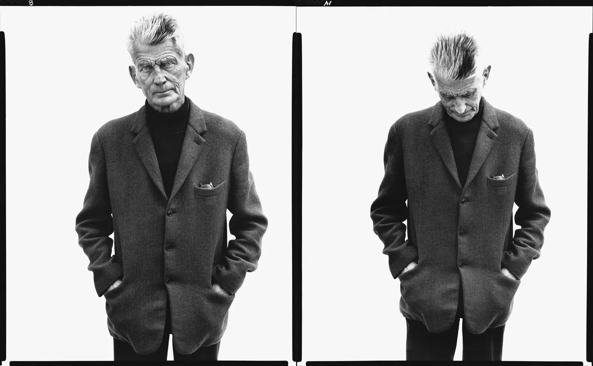 Samuel Beckett BOTD 1906 '...the door that opens on my story, that would surprise me, if it opens, it will be I, it will be the silence, where I am, I don't know, I'll never know, in the silence you don't know, you must go on, I can't go on, I'll go on' Photos 1979 Richard Avedon