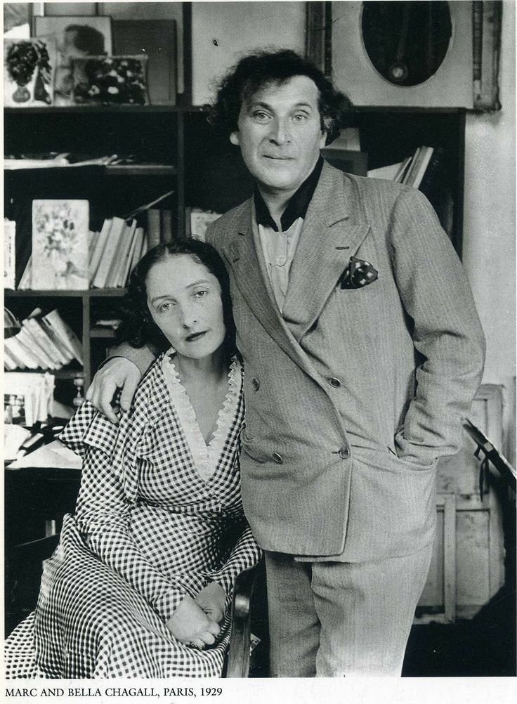 Marc et Bella Chagall, Paris, 1929 📷 © André Kertész (photographe hongrois naturalisé américain, 1894 - 1985)