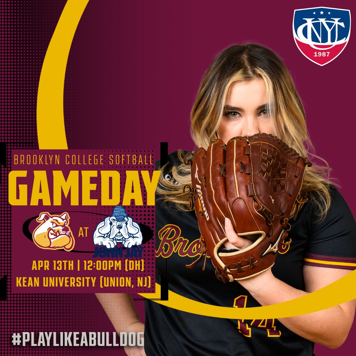 #Gameday | 🥎 #BCsb returns to @cunyac play on the road this afternoon! 🐶 🆚 @jjayathletics 📍Kean U. (Union, NJ) ⌚12PM/2PM 📺📊brooklyncollegeathletics.com/coverage #PlayLikeaBulldog #d3sb #cunysb