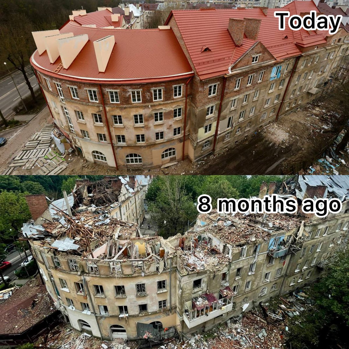 Lviv, Ukraine. 8 months since the russian missile hit the building. Ukraine will prevail. Ukraine will win. Ukraine will be rebuilt. Please, continue to stand with Ukraine! Also, support UA House by donating at: uahouse.org/donate